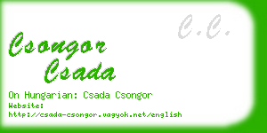 csongor csada business card